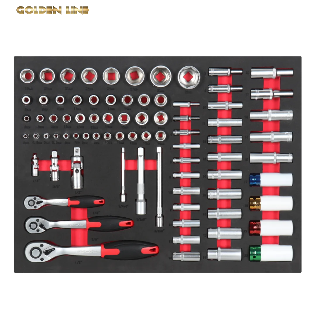 Hand Tools Trays for Toolbox Professional Workshop Socket Wrench Combination Tool Sets Auto Repair EVA 273 Pcs Carton Packing
