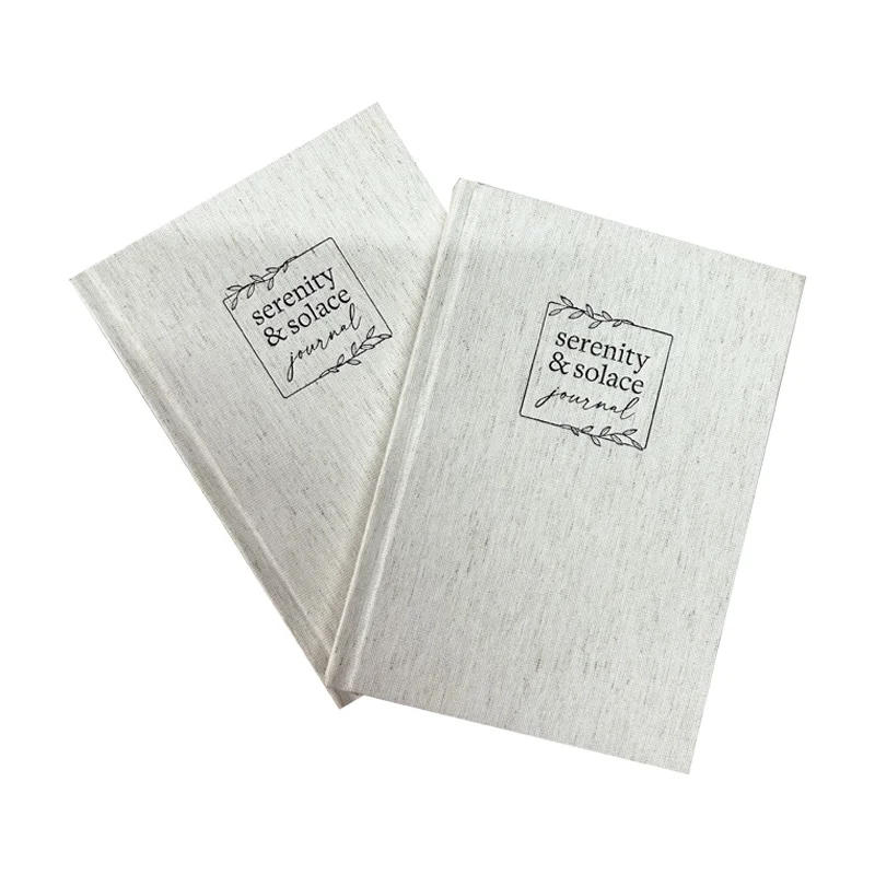 Hardcover Fabric Linen journal Notebook custom printing in China