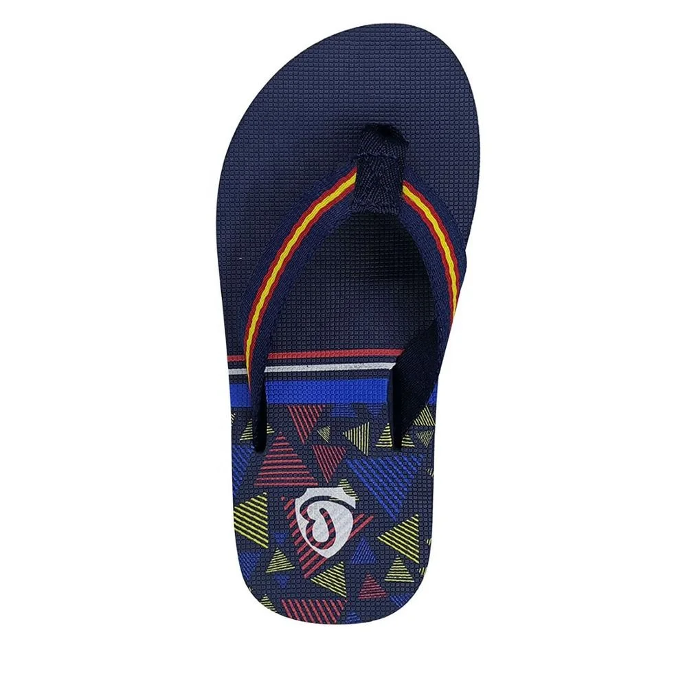 Custom logo personalize beach natural wholesale rubber EVA kids flip flop