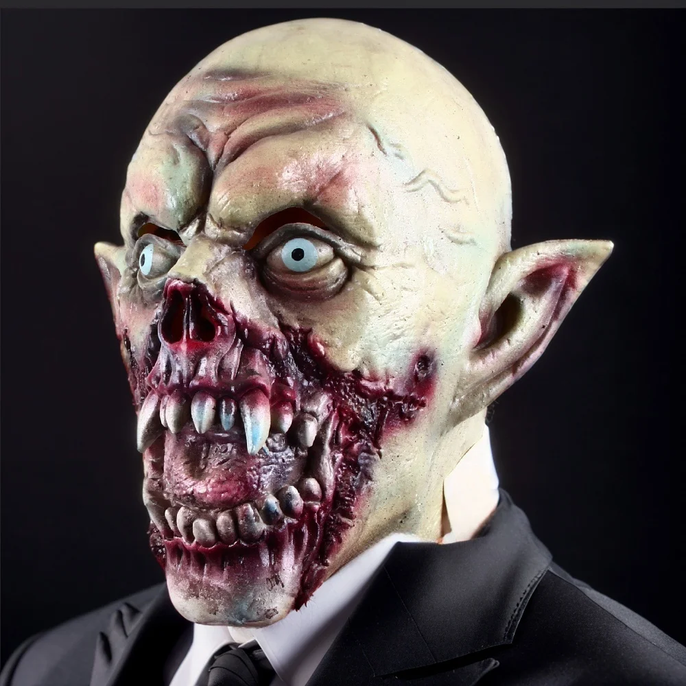 Vampire Mask Scary Dracula Monster Latex Mask Halloween Costume Party Horror Demon Zombie Cosplay Props Novelty Costume Party