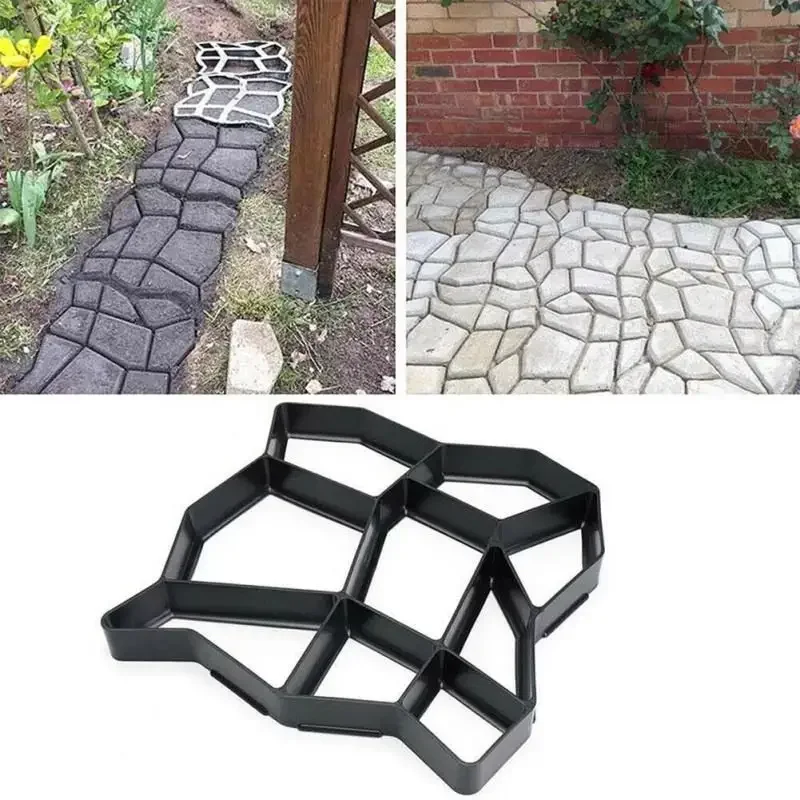 Reusable Black Plastic Mold For Concrete Pavers For Paving Stones Plastic Mold For Concrete Pavers