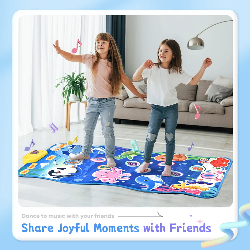 Образовательный водонепроницаемый звуковой эффект для записи океанской космической темы Электронный музыкальный коврик игры на пианино танцевальные коврики