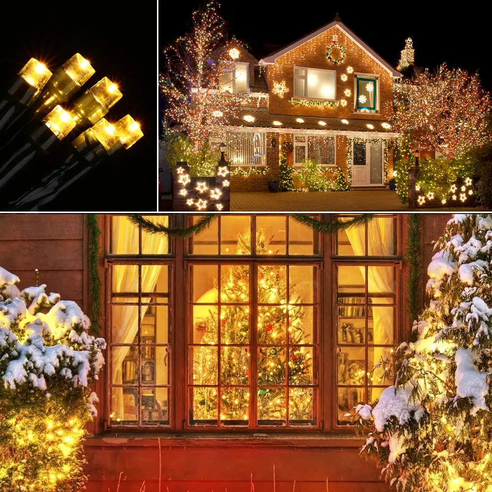 Solar Christmas Lights 200LEDs String Lights solar led string light for Outdoor Patio Lawn Landscape Fairy Garden