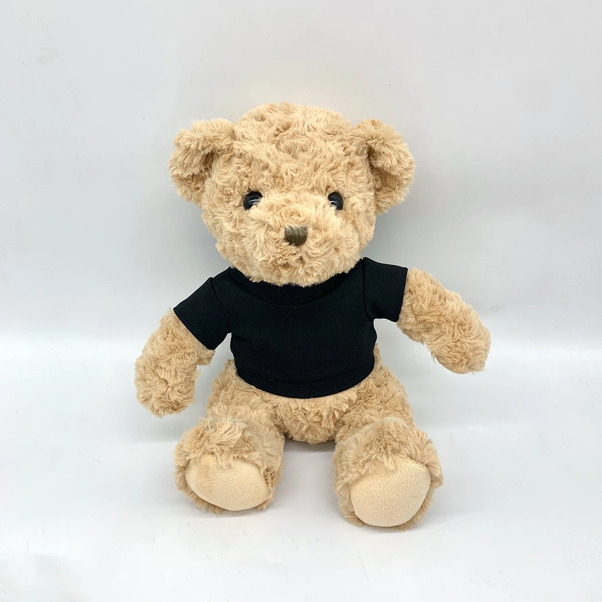 Customized plush teddy bear twisted flower sublimation teddy bear wearing T-shirt plush bear T-shirt with printed logo