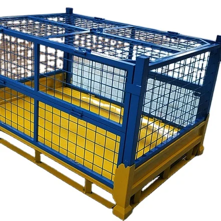 Foldable Metal Wire  Storage Box Cages Trolleys