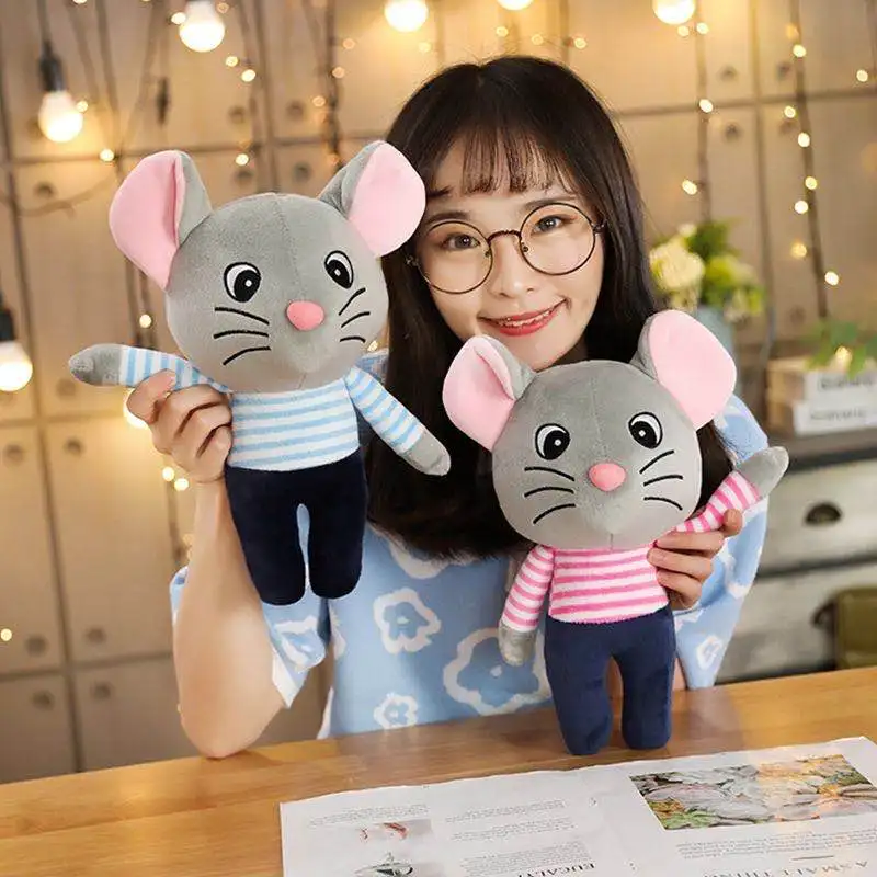 Wholesale LOW MOQ Cartoon Plush Mouse Doll Soft Stuffed Animal Plush Rat Toys Cute  Mouse Plush Toys