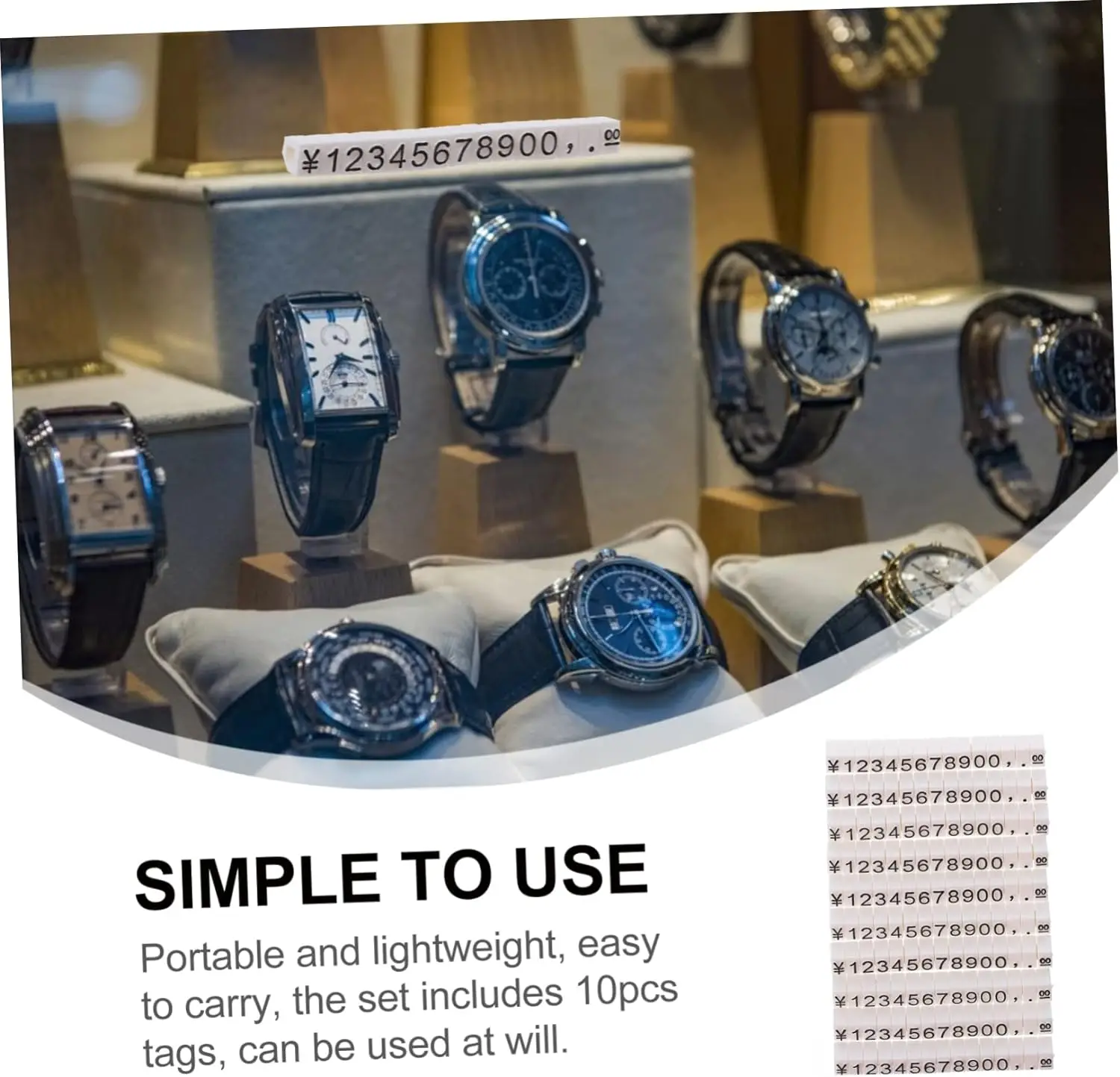 Wholesale Custom Plastic Price Cubes Display Stand Retail Jewelry Cosmetic Sunglasses Watches Digital Pricing Tags Display Shop