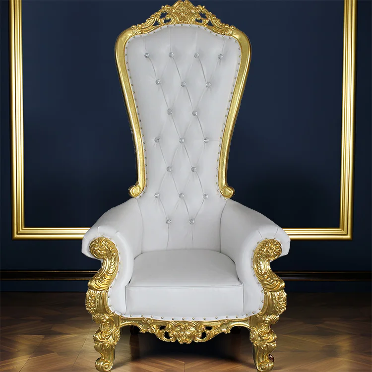 Competitive Price Professional Gold Throne Chairs Royal Luxury Wedding Chair For GroomDinner Restaurant Hotel Chair