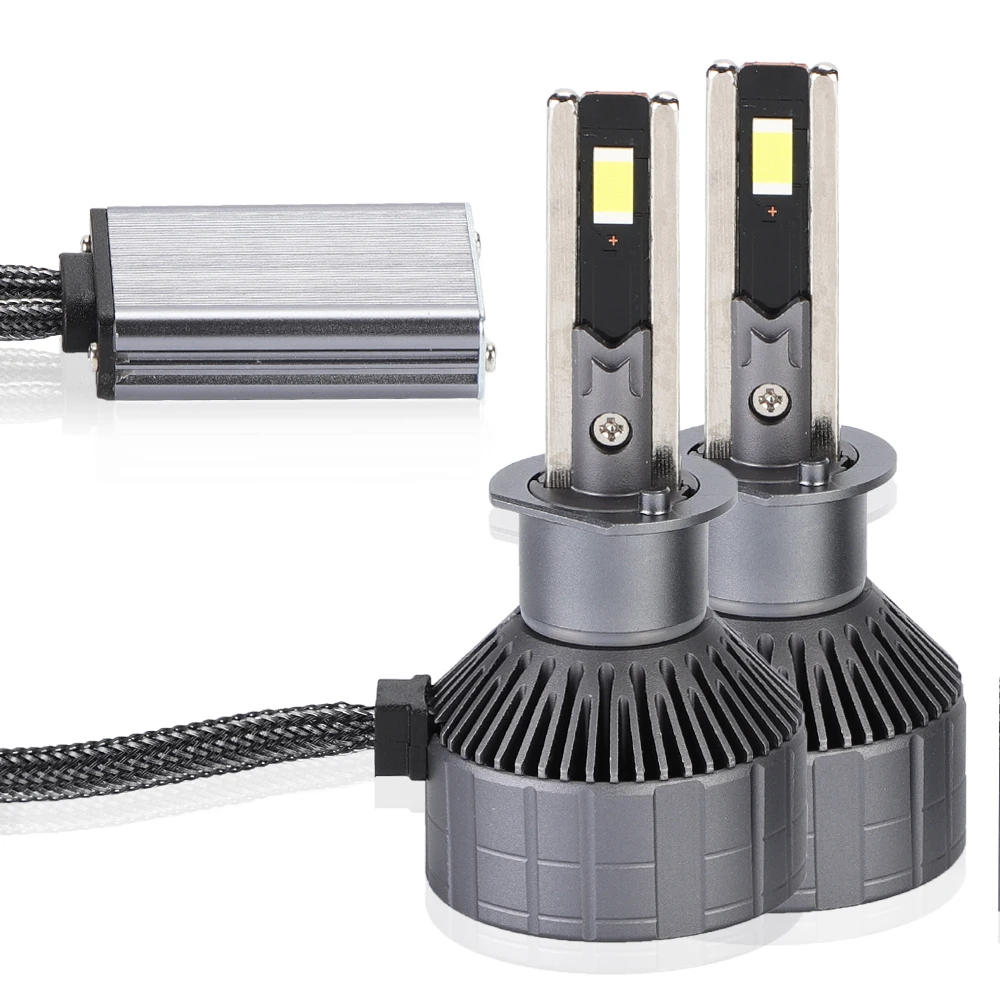 H1 h4 h7 high low beam 160w 32000lm 2 pairs set round replacement bulb led auto headlight