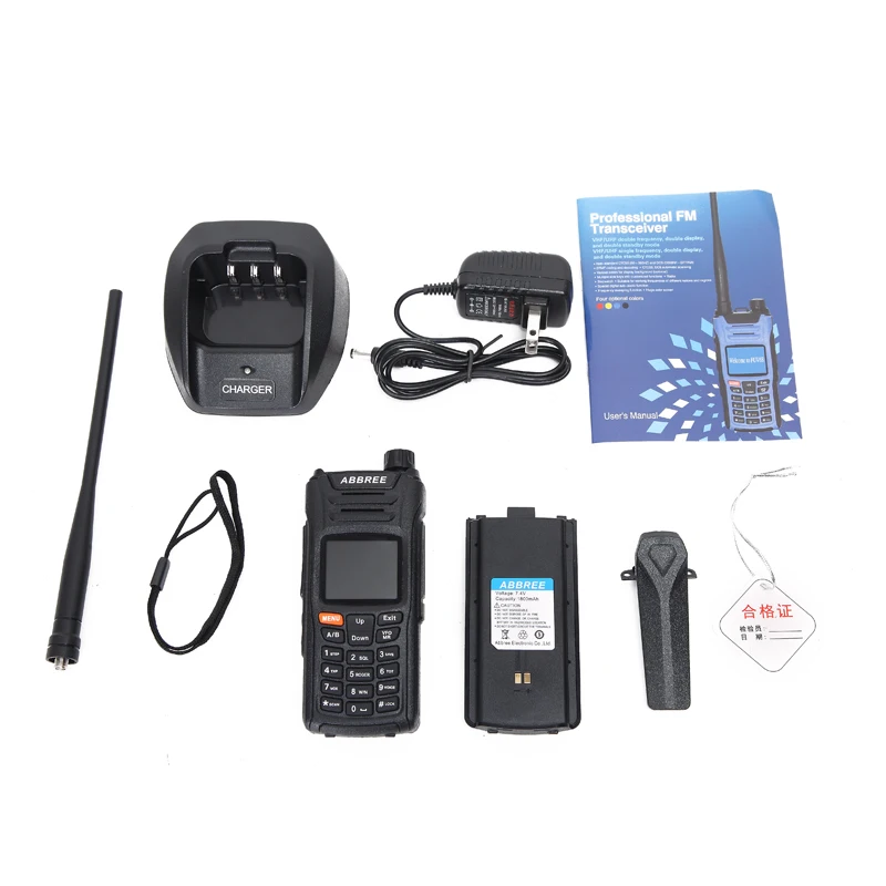Лидер продаж ABBREE AR-F6 125-560 МГц 6-полосный ЖК-дисплей в режиме ожидания DTMF VOX SOS портативная двухсторонняя рация