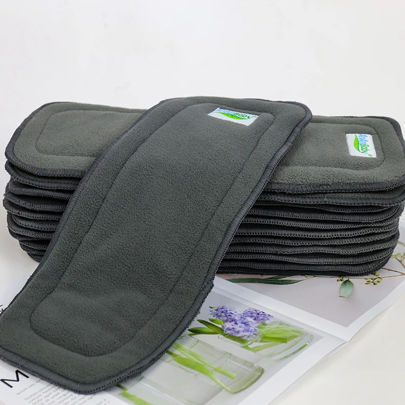 Hot Selling Ananbaby Washable Reusable Organic Bamboo Charcoal Inserts bamboo charcoal liner for Pocket Cloth Diaper
