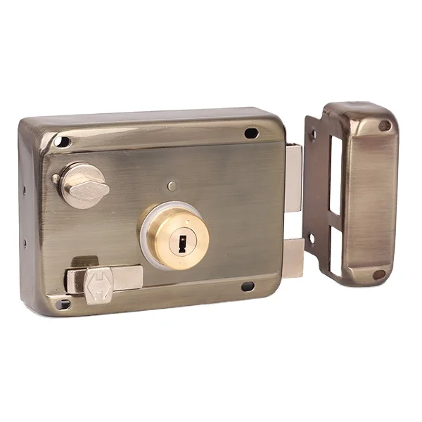 From Zhongshan Factory Rim Night Latch Lock Steel Lock The Door Wire Drawing rim lock