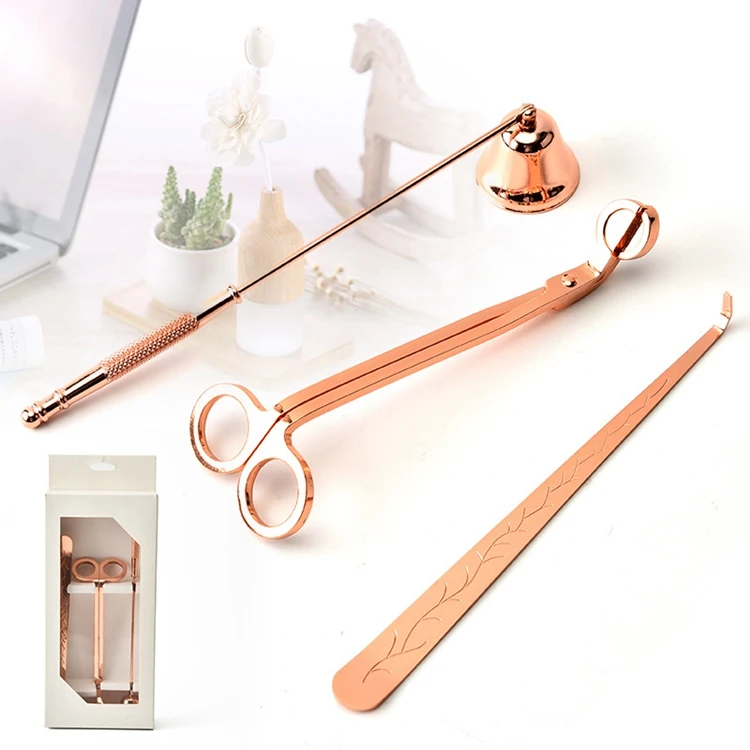 Wholesale Antique Snuffers Bee Design Care Tools Set Candle Snuffer With Gift Box