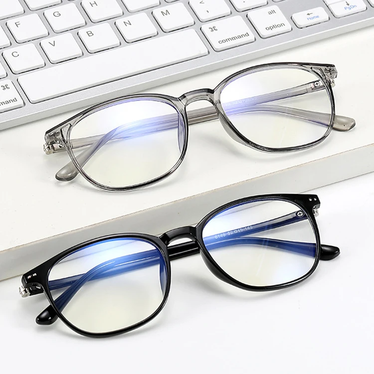 Anti blue light Blocking ray filter glasses tr90 plastic women men fashion slim optical frame