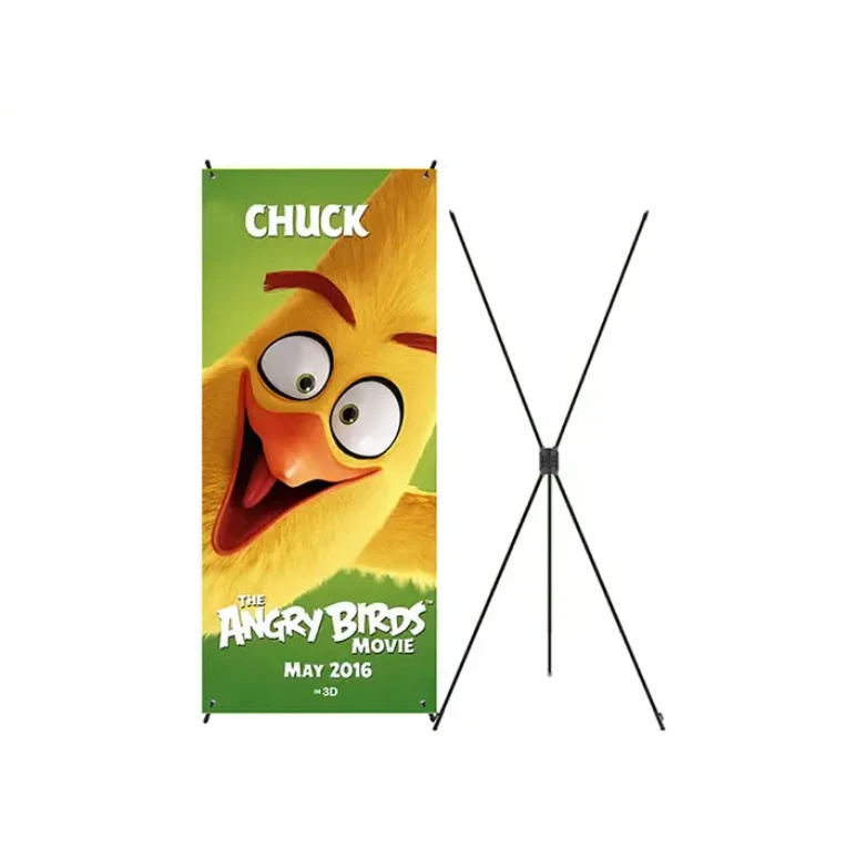 Custom X Frame Banner Stand Portable Retractable 60 X 160 Cm Advertising X Banner Stand For Product Promotion And Display