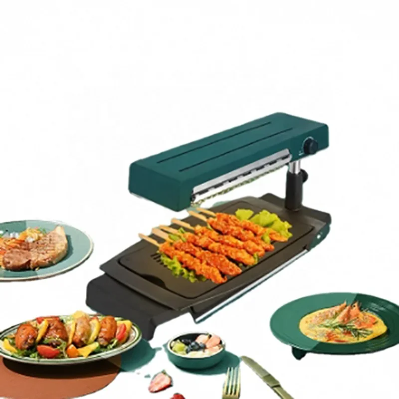 1300W 220V Smokeless 3 in 1 Grill & Griddle Electric Indoor Grill with Adjustable Temperature bottom grill