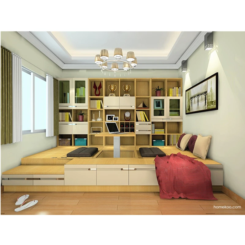 
Manufacturer sells bedroom furniture tatami storage bed multifunctional telescopic tatami combination furniture 