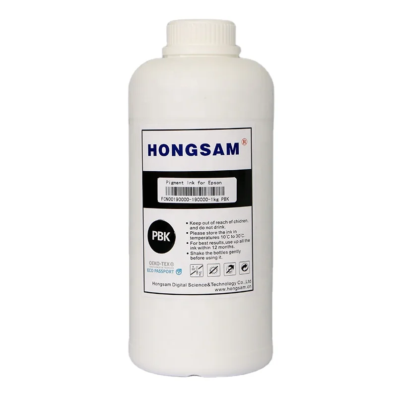 HONGSAM Best Excellent Color Water Based Pigment Ink for Epson i3200 sc p6000 Printers Digital Printing rohs