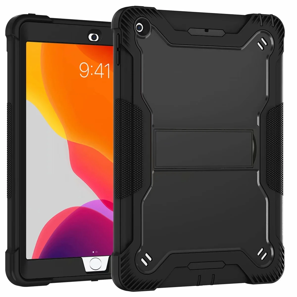 Defender Case for Apple iPad 10.2 8th Gen (2020)/7th Gen (2019)  with Kickstand Heavy Duty Shockproof Stand Tablet Cover