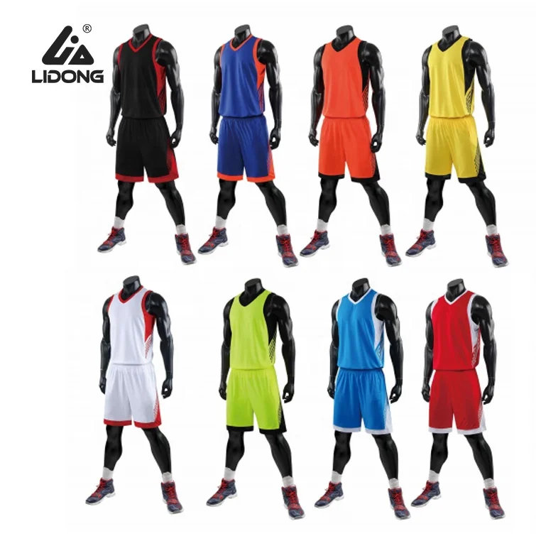 
2020 Latest multi-color basketball uniform set new arrival jersey for men 