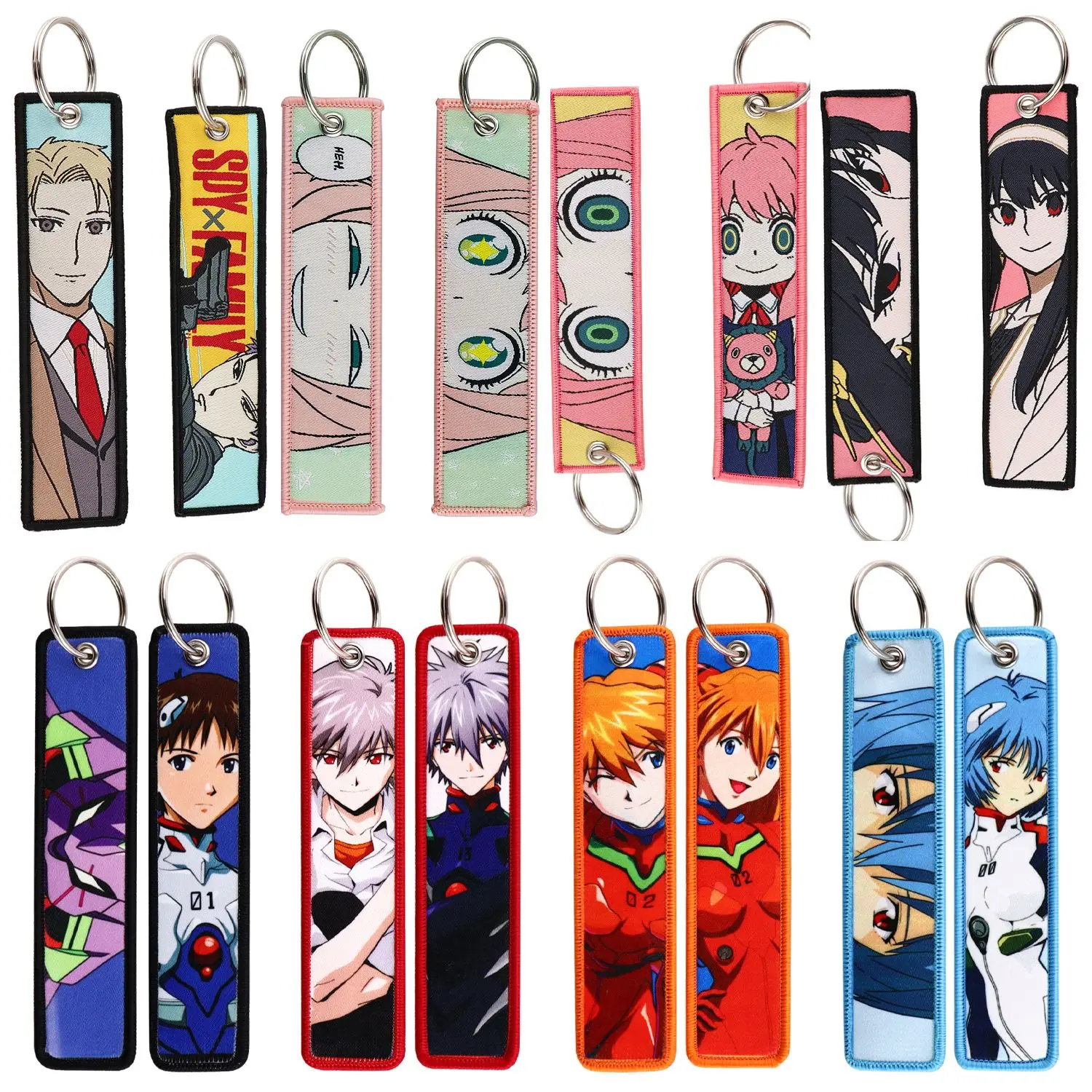 New Hot Selling Wholesale Cartoon Anime Spy Weaving Mark Key Chain Gospel Warrior Hanging Rope Jewelry Fabric Key Chain
