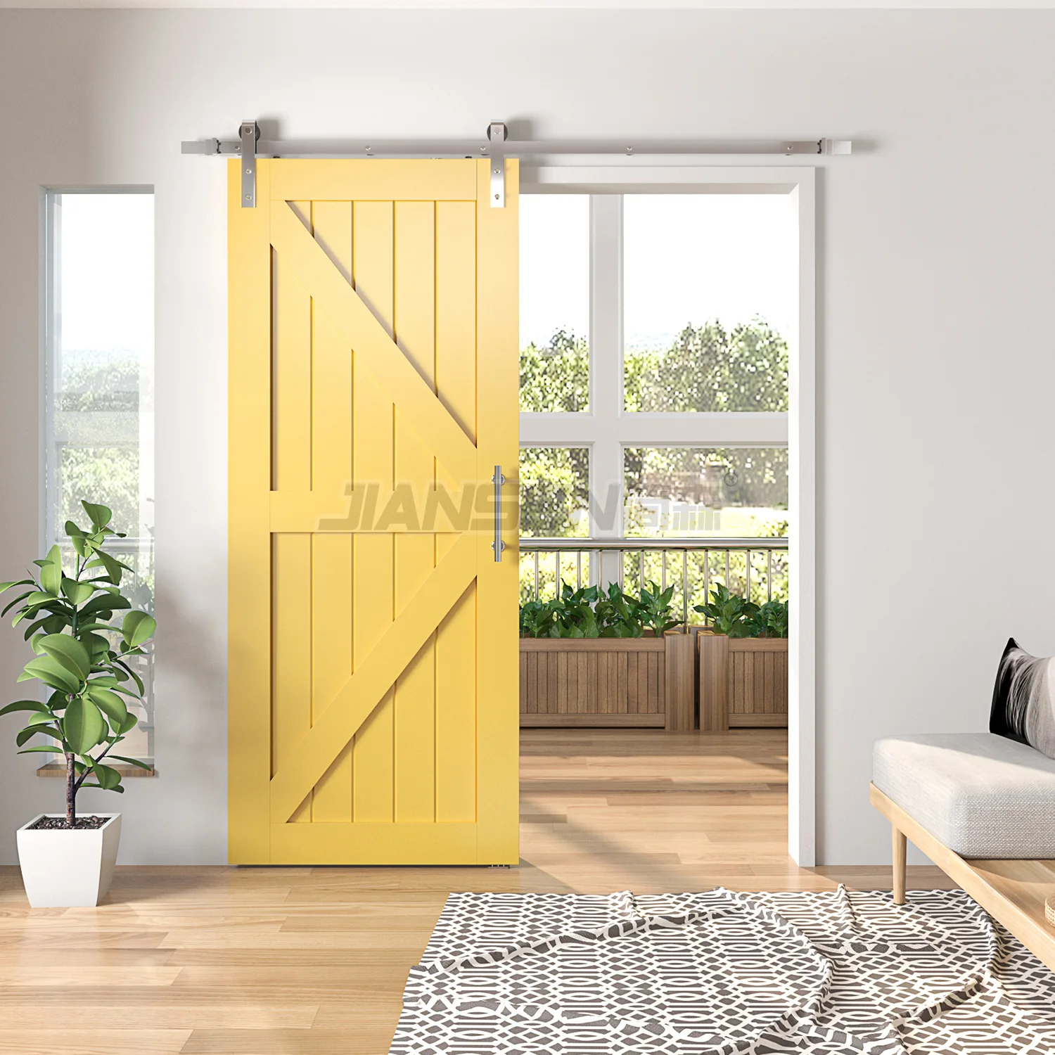 Slide Rail Stainless Steel Sliding Door Hardware Track Kit For Glass Shower Or Wood Door Barn Door Hardware