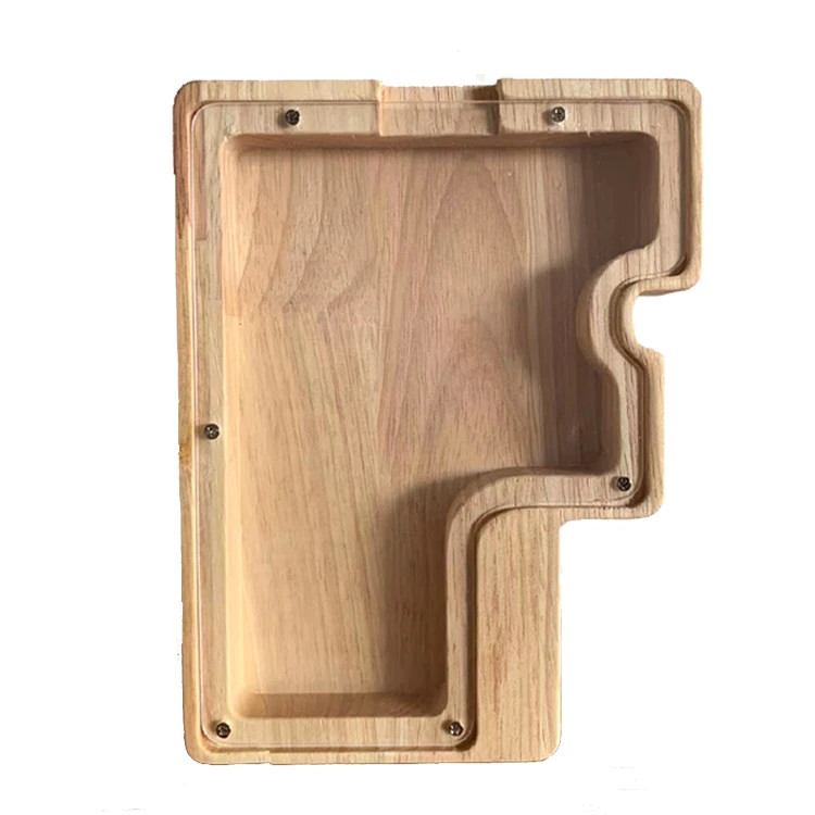 Customized Letters Coin wooden money bank Name Letter Shaped Money Saving Boxes Kids DIY Wooden Piggy Bank