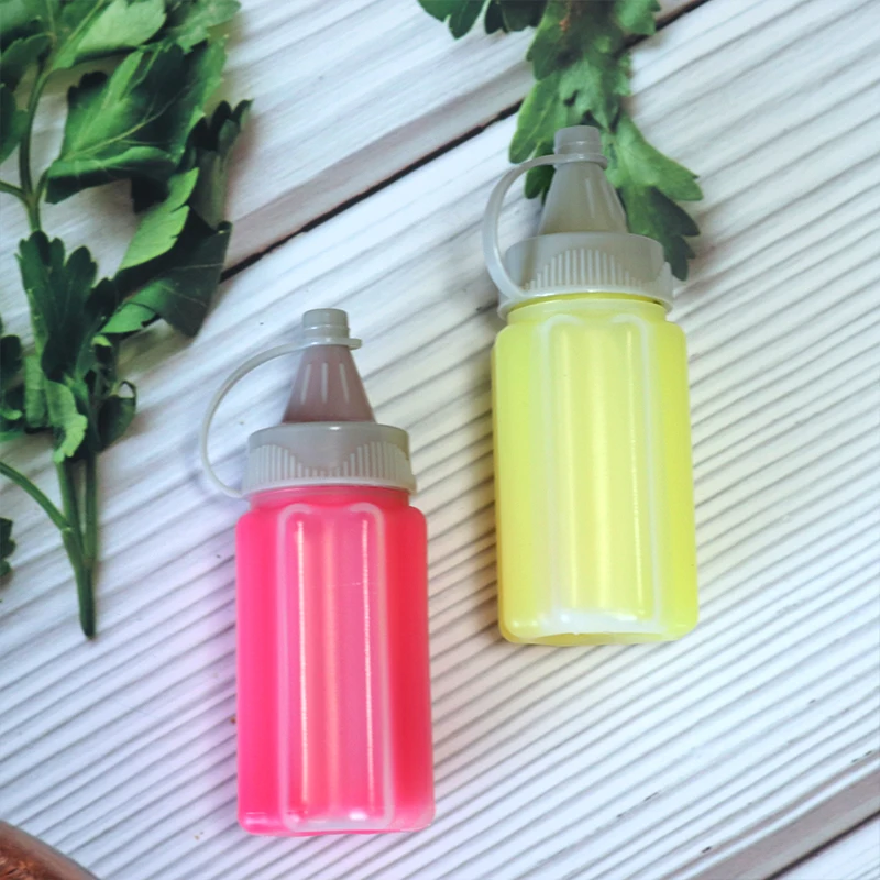 MAYSURE 1OZ 30ml Restaurant Hamburger Salad Plastic PE Ketchup Squeeze Bottle for Sauce