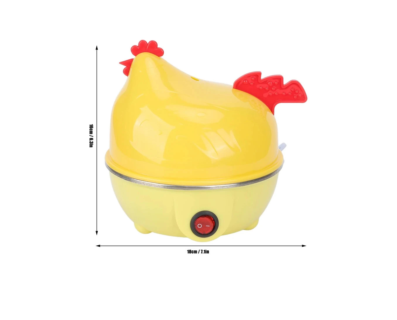 Multifunction Chicken Shape Rapid Egg Boiler 7 Egg Capacity Automatic Shut Off  Kitchen Gift Boiler