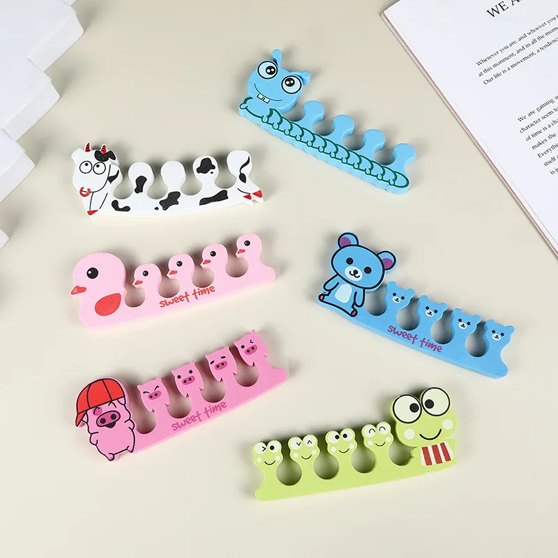 Nail Polish Pedicure Tools Kids Fashion Small Animal Finger Toe Spacers Cartoon Cute Soft EVA Sponge Toe Separators