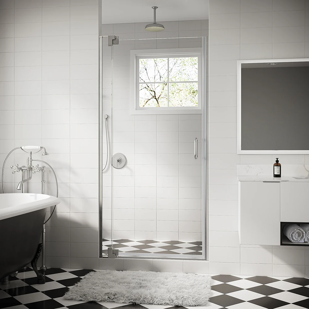 Seawin  Hotel Sliding Bypass Frameless Glass Shower Door