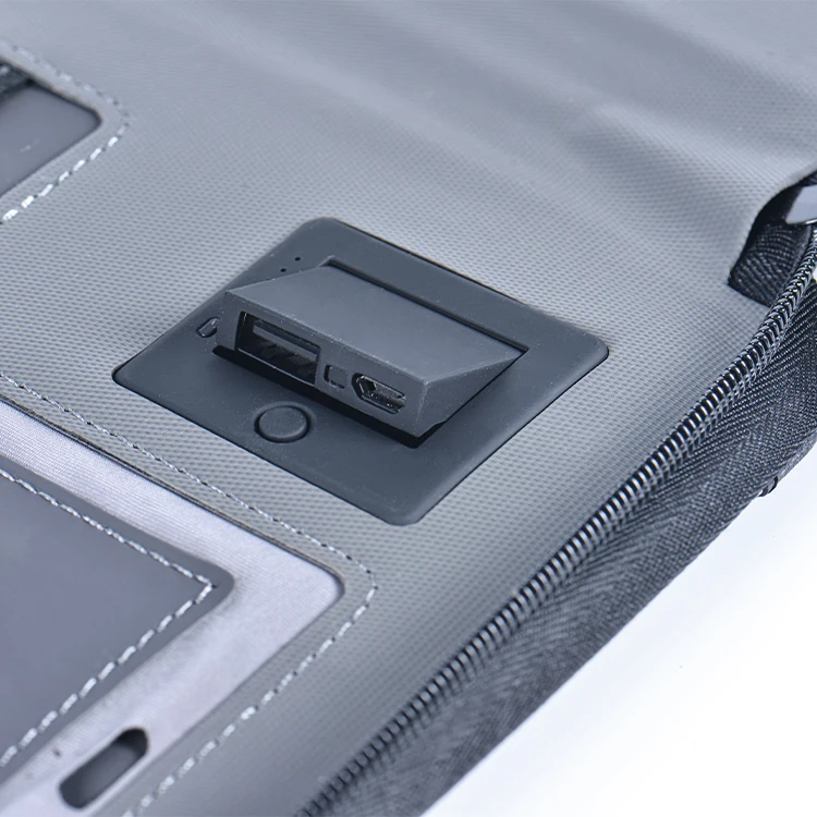 Vip Gift Pu Leather A5 Powerbank File Holder Document Print Logo Zipper Smart Powerbank Notebook Portfolio