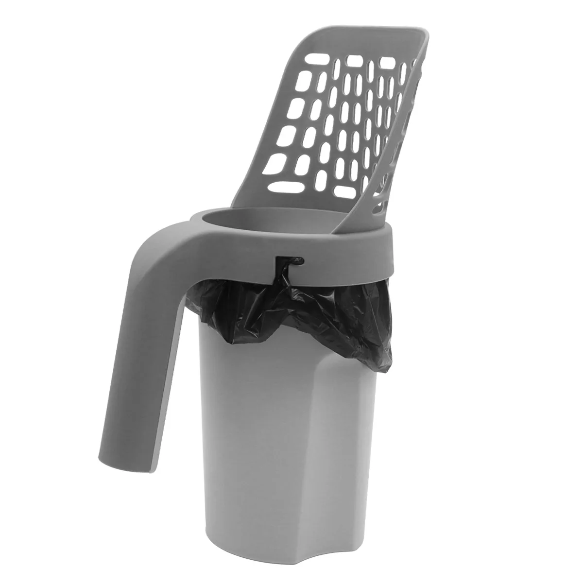 2 In 1 Cat Litter Excrement Shovel Large Capacity Portable All-in-one Cat Litter Scoop Shovel With Bag Pet Poop Scooper