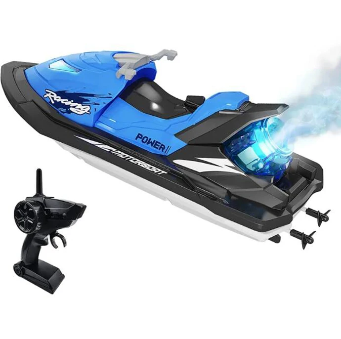 2.4Ghz Remote Control Mist Spraying High Speed Outdoor Mini Jet Ski Rc Racing Motorboat Model Toys For Kid