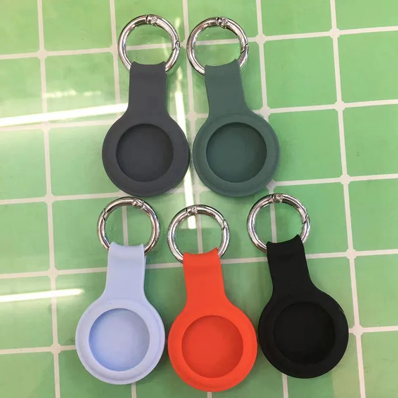 Для appple Air tag case Аксессуары Брелок для ключей подвесные бирки кольцо чехол силиконовый защитный airтеги
