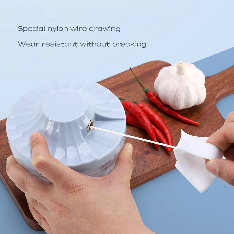 Garlic Pulling Machine 450ml Hand Pulling Cutting Vegetables Multifunctional Rope Pulling Kitchen Crusher Garlic Press