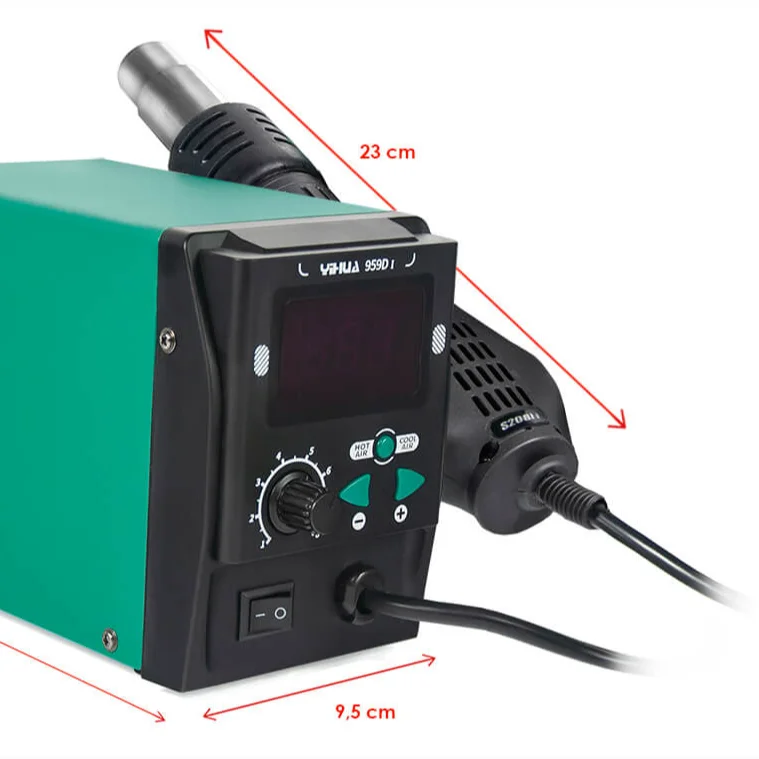 Паяльная паяльной станции инструмент Yihua 959d я паяльной станции горячего воздуха пистолет паяльная станция YIHUA959D-I