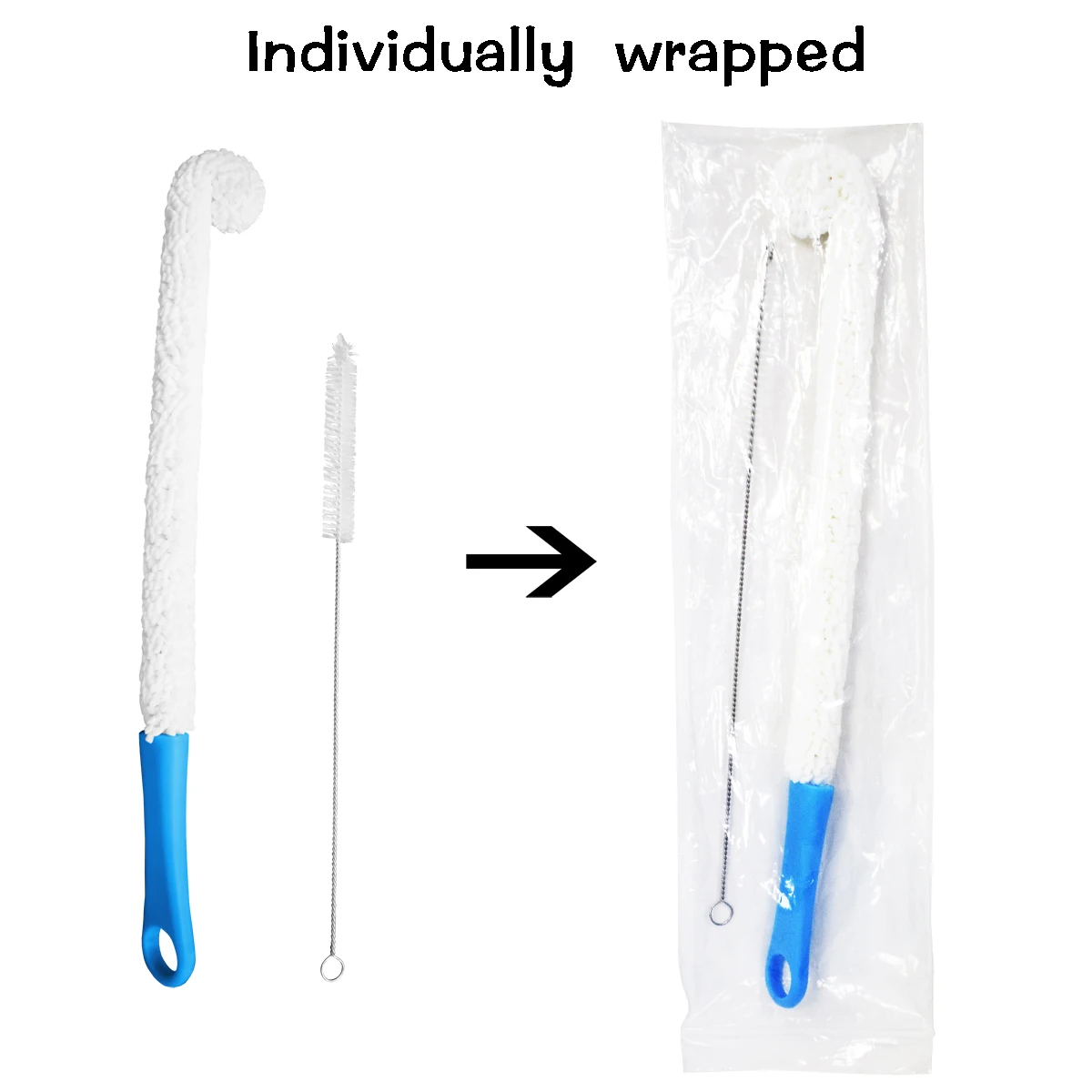 Wholesale Eco Friendly Reusable Cleaner Brush Set Washing Bottle Soft Drinking Straw Cleaning Brush for Water Bottle And Straw