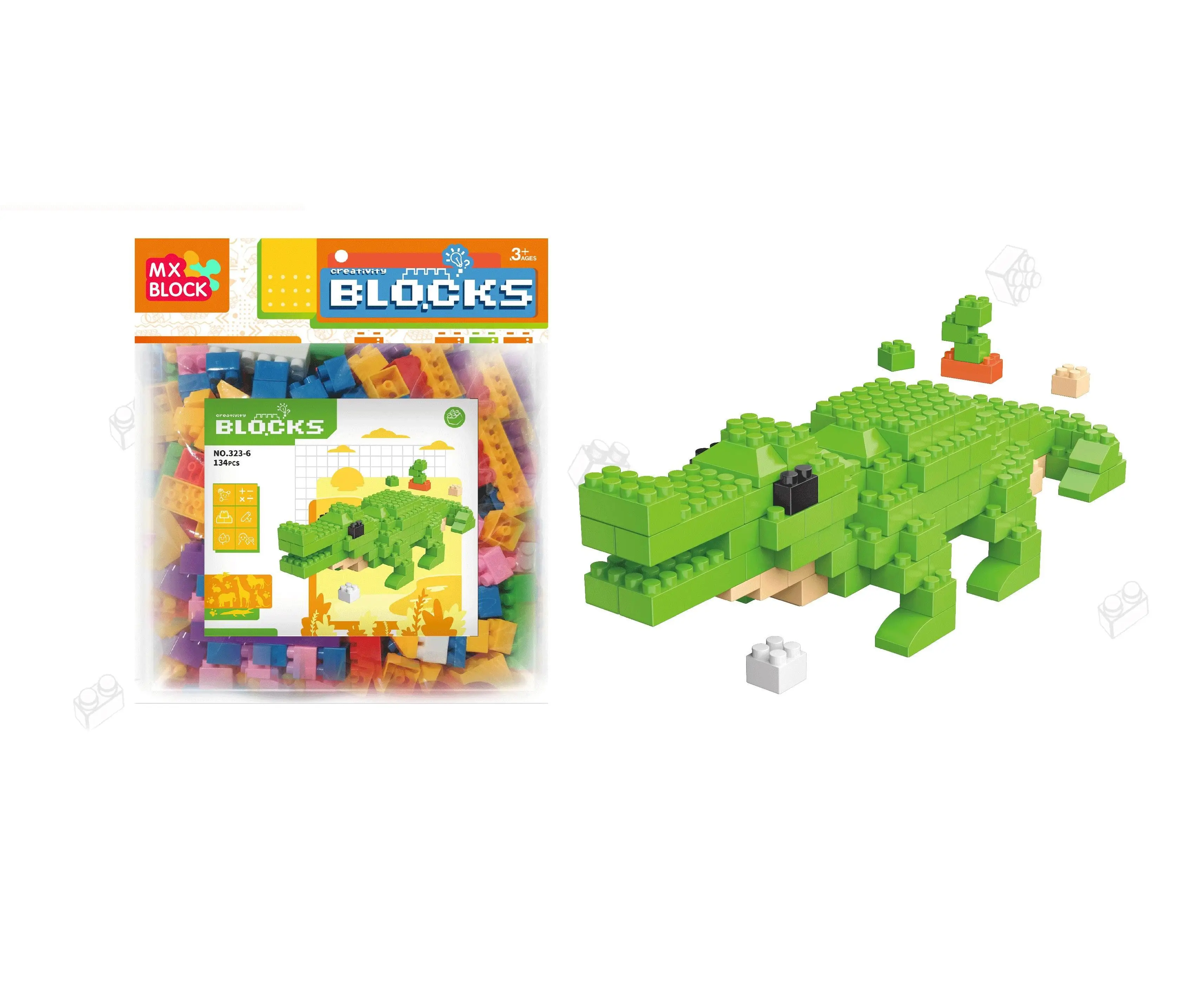 112pcs simple pack kids blocks small MOQ toy