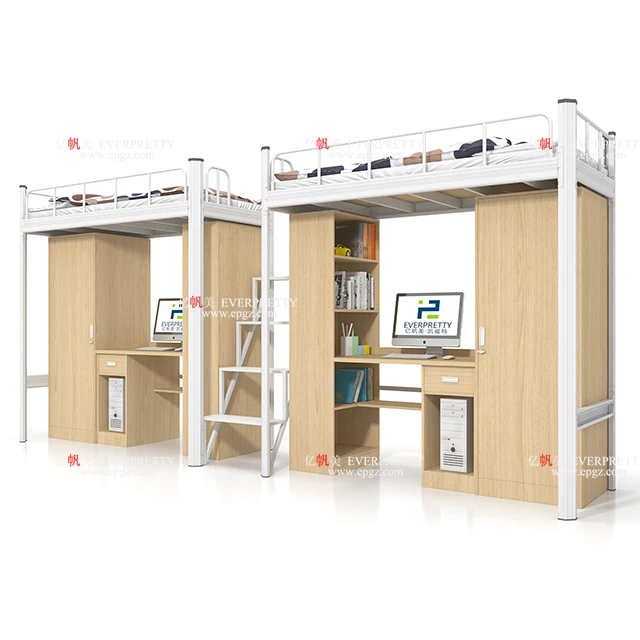 Factory direct selas school furniture  dormitoty bed with stairs for student