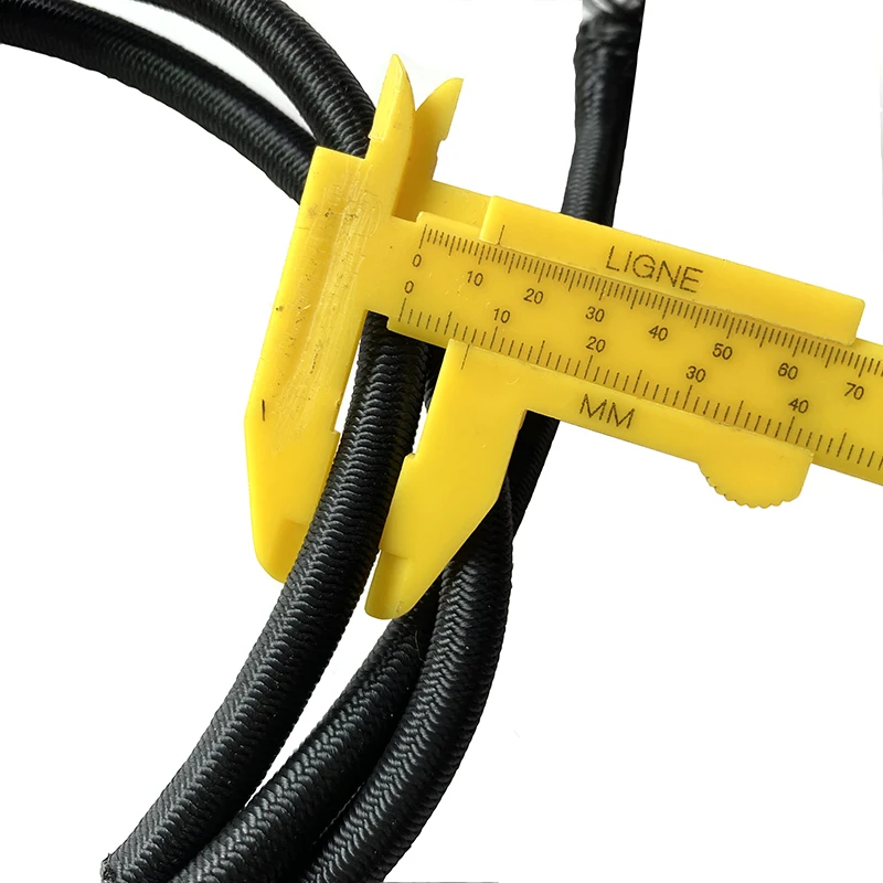 Stock5mm Diameter Customized Black Polyester Rubber Woven Round Elastic Cord Strong Strength for Hoodie Shorts