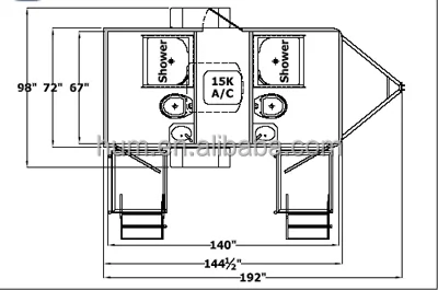 Luxury portable prefab sanitary bathroom modular portable mobile toilets shower cabin