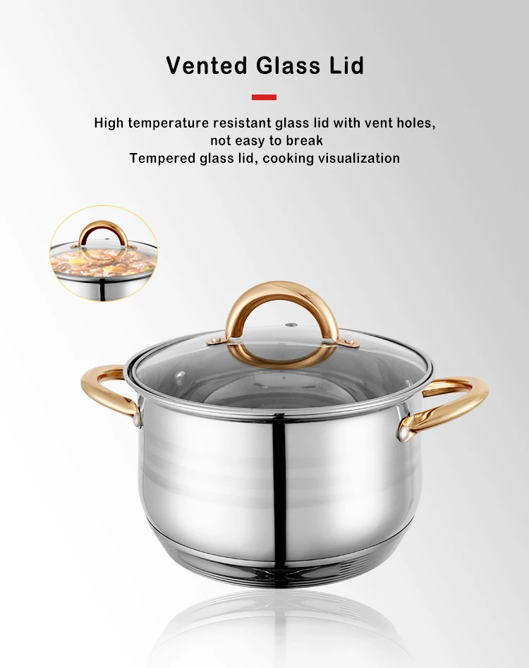 New Factory Wholesale Thickened Stainless Steel Pot Set Kettle Milk Pot Soup Pot Pan 13 Piece Cookware Set