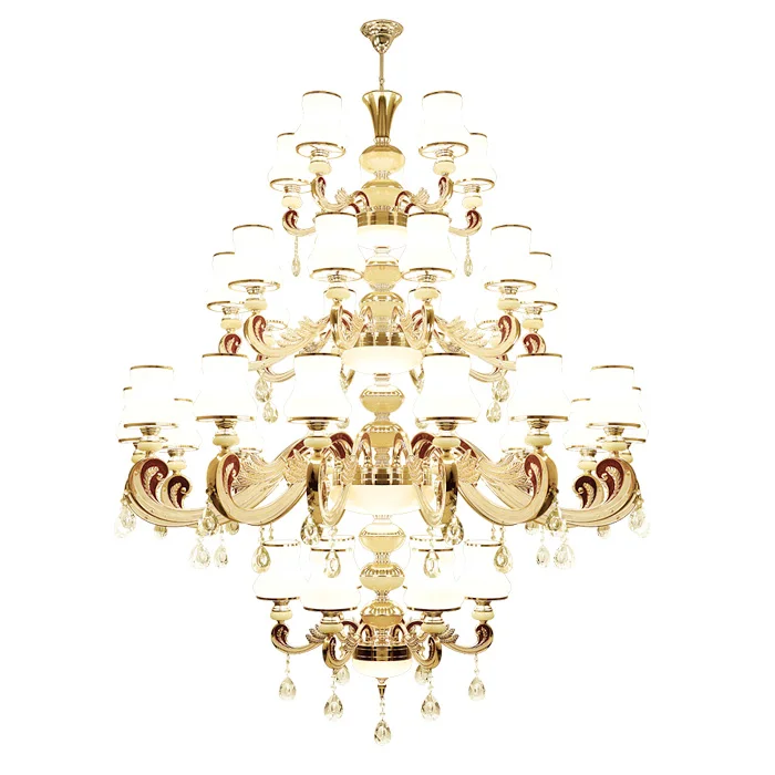 Modern Round Iron Retro Luxury Designer Decoration K9 Crystal Chandelier Pendant Light Luminaire Led For Villa Hotel Project