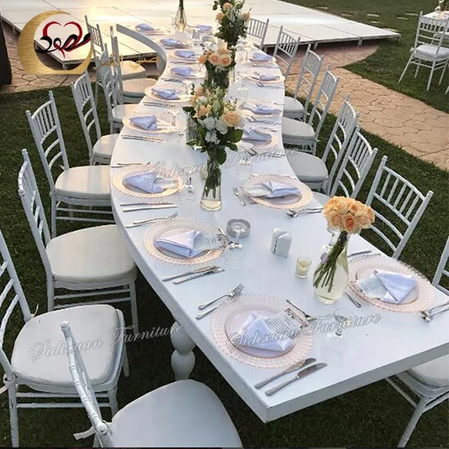 Luxury white round banquet tables for events wedding furniture supplier