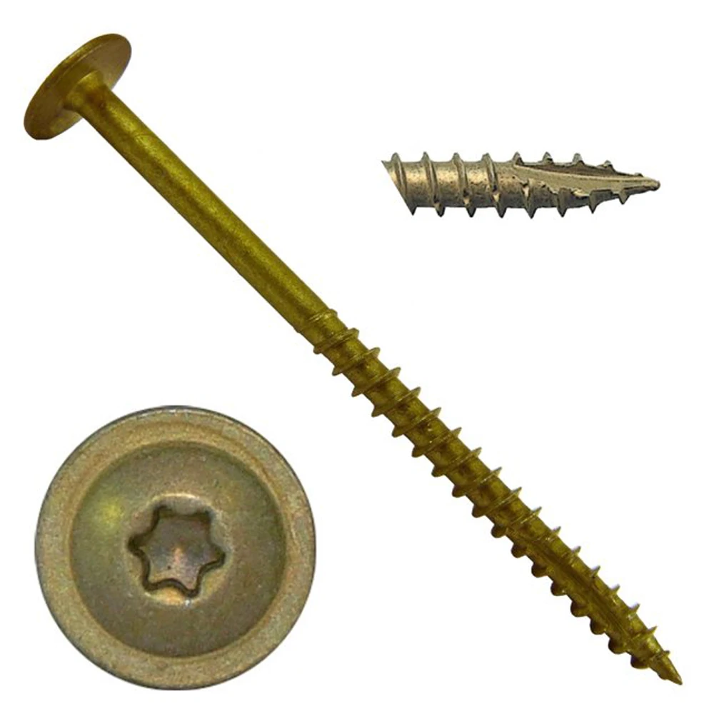 Wood Screws Bulk Hexagon 2 12 T20 M6 Pocket Hole Brass Plated Yellow Bronze Color Washe Torx Treated Allen Wood Screws For Dubai