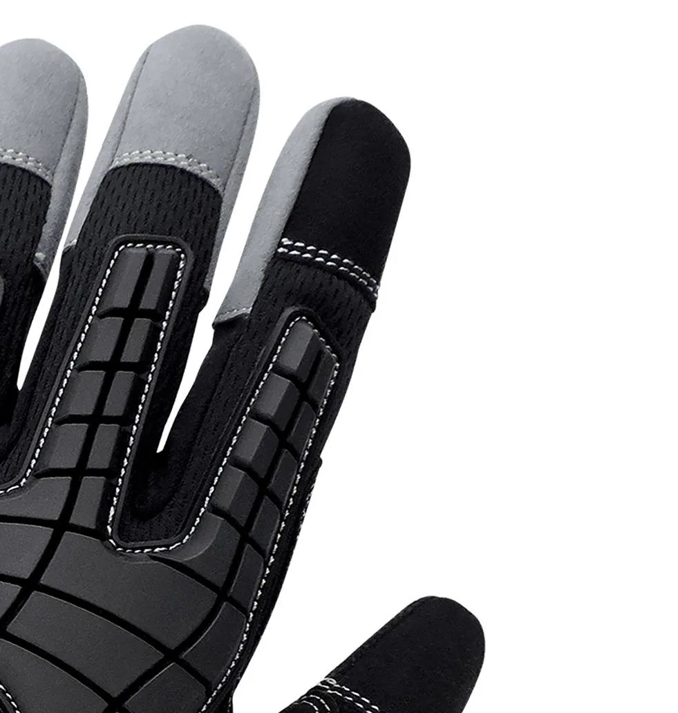 OEM Mechanic Gloves Safety Work Gloves Synthetic Leather Sensitive Touchscreen Durable Soft Flexible Impact protection