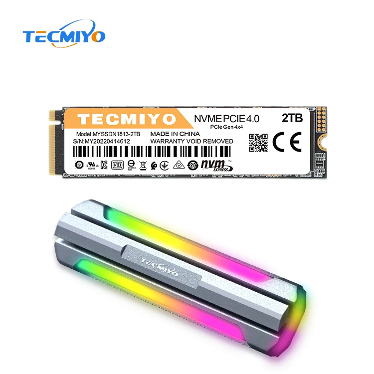 Hot Sale Tecmiyo M.2 Ssd Nvme 250gb 500gb 1tb 2tb Solid State Hard Drive For Laptop