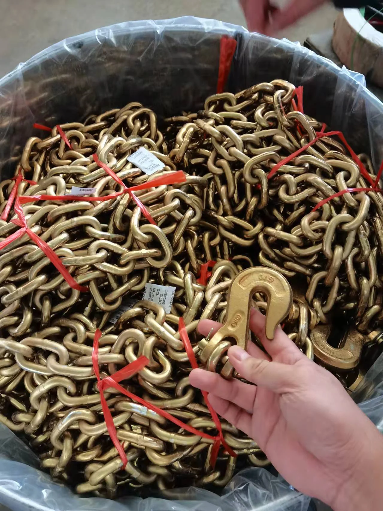 bulk 3/8 grade 70 transport g70 link chain with hooks