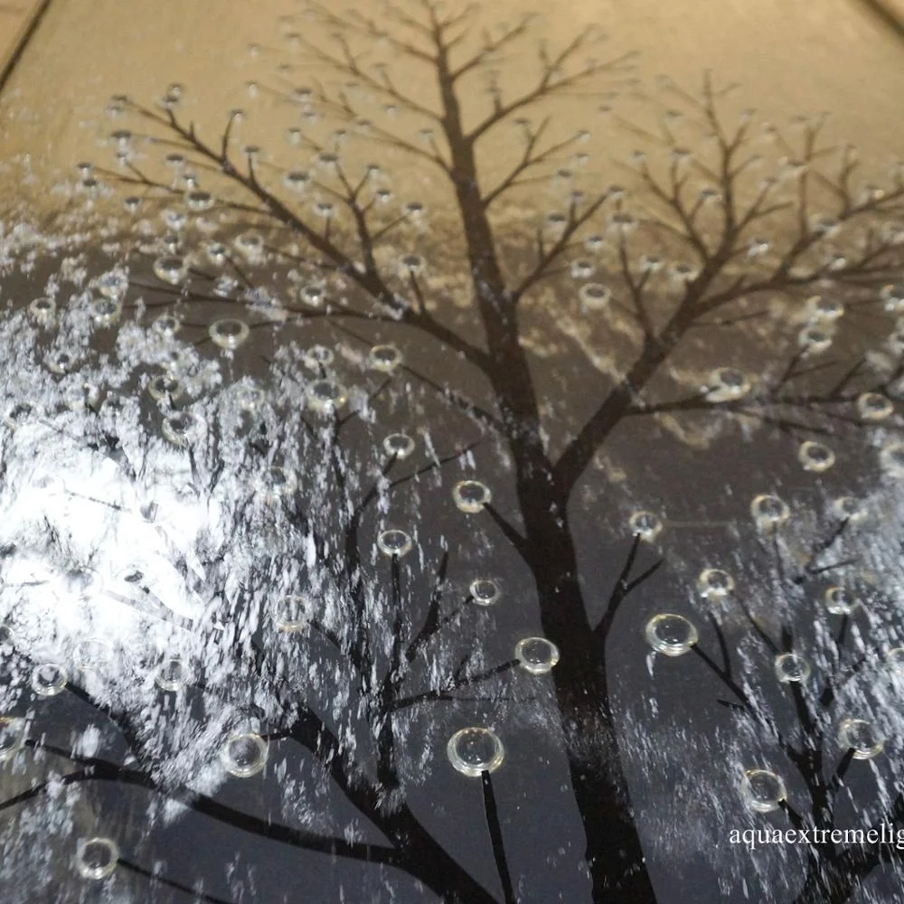 Hot Sale Luxury Intelligent Glow Waterfall Water Fountain Wall Art Water Feature Landscape For Indoor and Outdoor